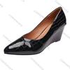 Comemore 2025 Spring Autumn Wedges Heel Women Party Shoes Office Pointed Toe Plus Size 42 Gold Silver Black Ladies Pumps