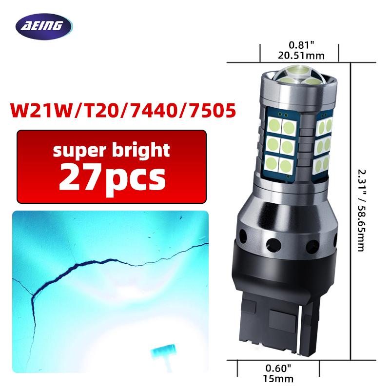 2pcs Car W21/5W LED Blub Daytime Running Light W21W 7443 7440 DRL For Mazda 2 DL DJ  3 BP BT-50 CX-30 CX-5 KF CX-9 MX-5 RF Targa bngxu02