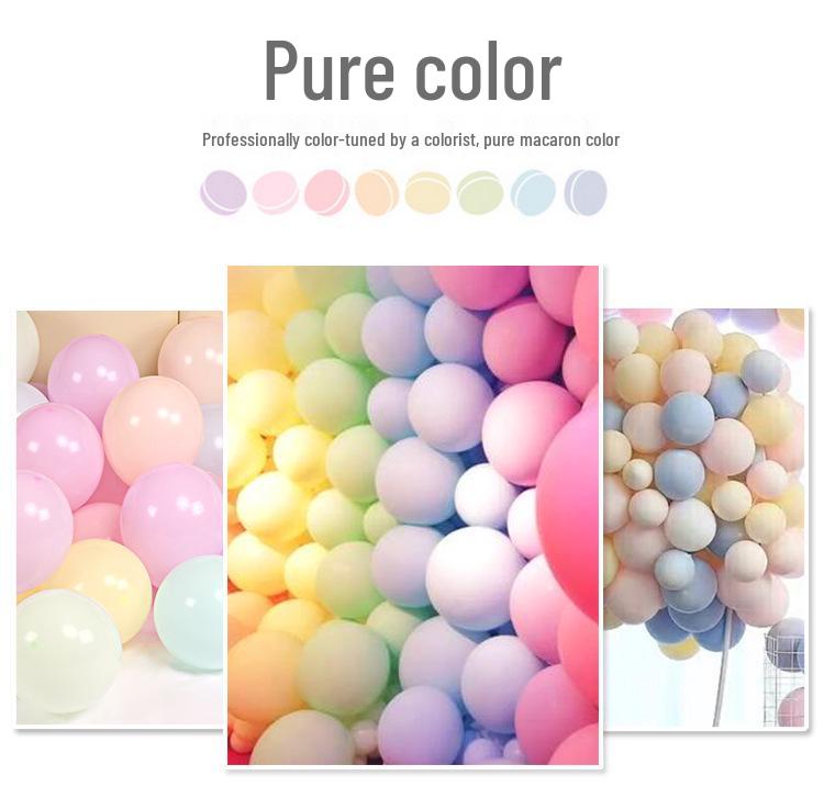 10-Inch Candy Color Latex Balloons for Weddings & Birthdays - 2.2g