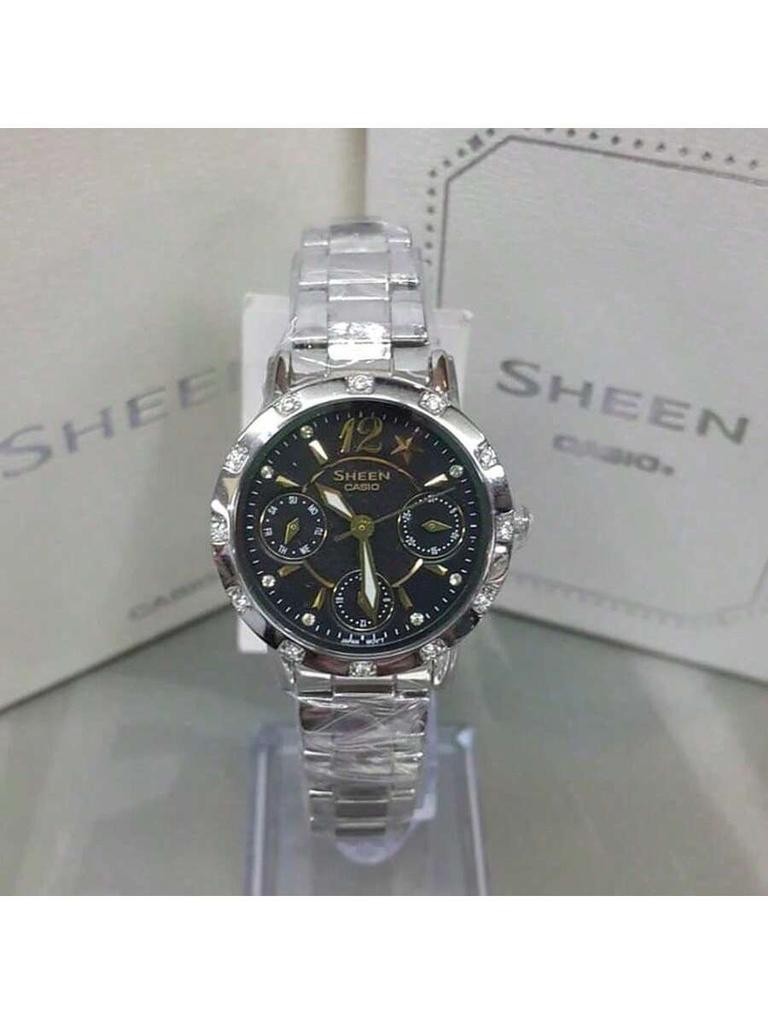 Casio Sheen Series Men's Analog Multicolor Dial Watch - Multifunctional Diamond-Accented Scratch-Resistant Crystal, Model: SHN-3020D-1ADR