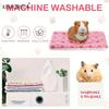 4 Piezas Colchón Universal para Animales Pequeños - Esterillas para Dormir de Felpa Suave para Conejos, Cobayas, Hámsteres | Interior para Todas las Estaciones