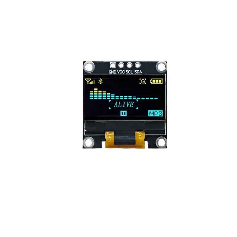 0.96 Inch 128x64 IIC 4pin OLED Display Module High Contrast Screen Board for Microcontroller Electronic Test DIY Projects