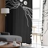 Carina Tenda in Garza Gatto Bianco Nero per Soggiorno Camera da Letto Balcone Trasparente Decorativa Moderna per la Casa