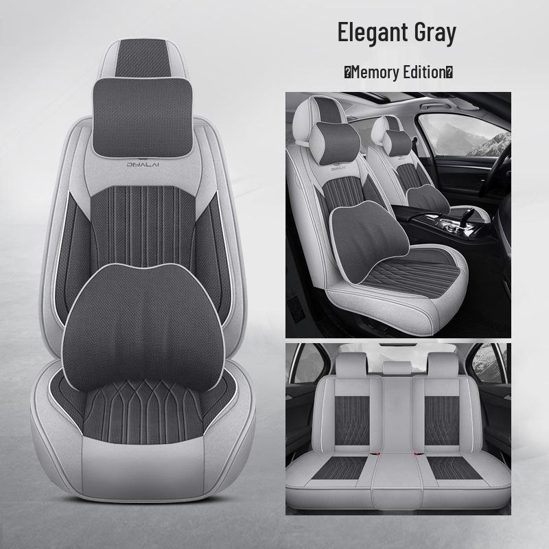 Universal Full Surround Car Seat Covers for All Seasons, Business Style, Five-Seater Coverage