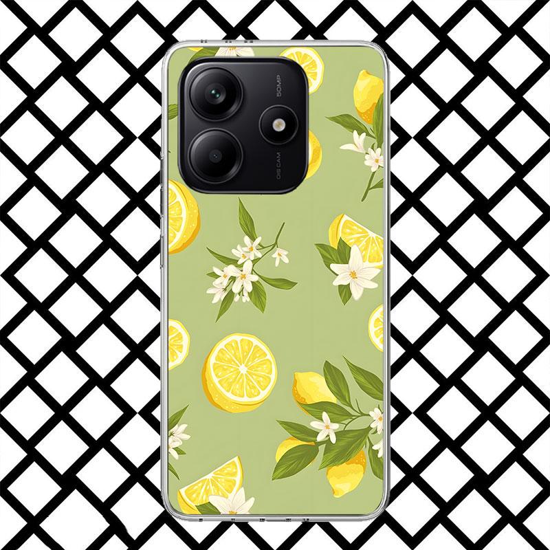 Summer Fruits Lemon Phone Case for Xiaomi Redmi Note 15 14 14S 13 12 12S 11 Pro Plus 11E 11T 11S 10S 5G Soft Cover Fundas Redmi