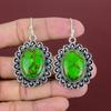 Copper Green Turquoise Earring 925 Sterling Silver Earrings Original Gemstone Earring Handmade Turquoise Jewelry Gifts For Wife Drop Earring
