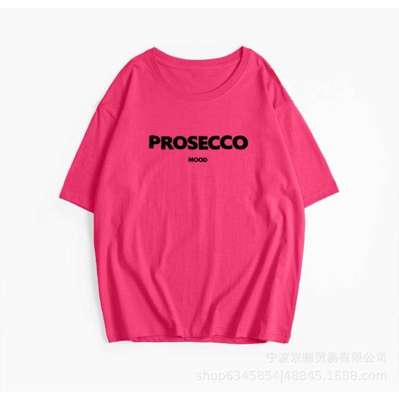 Plus Size  Women's Summer Letter-printed Round Neck Loose Short Sleeved Top