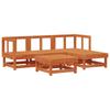 Tuin loungeset 5-delig Waxbruin Massief Grenenhout