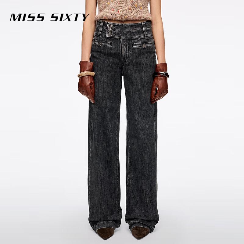 

MISS SIXTY 2025 Осень Джинсы прямого кроя с несколькими пуговицами на поясе 28
