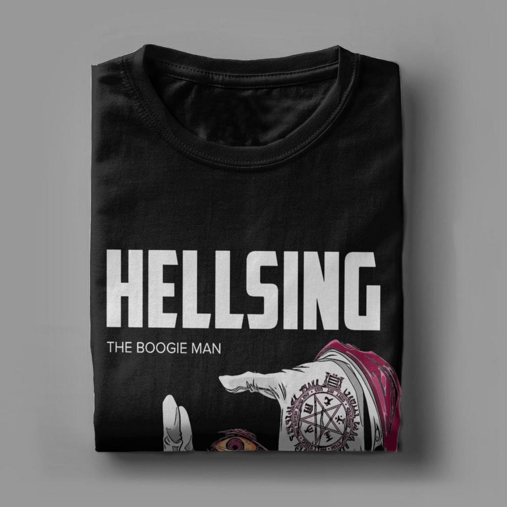 Casual Hellsing The Boogies Man T-Shirt for Men Crewneck 100% Cotton T Shirt Short Sleeve Tee Shirt Adult Tops