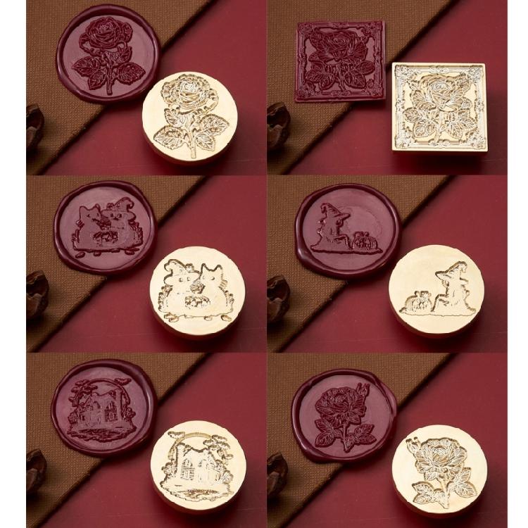 Castles Wax Seal Stamp Decorative Seal Plant Sealing Wax Stamp Brass Head for Wedding Scrapbooking Decoration