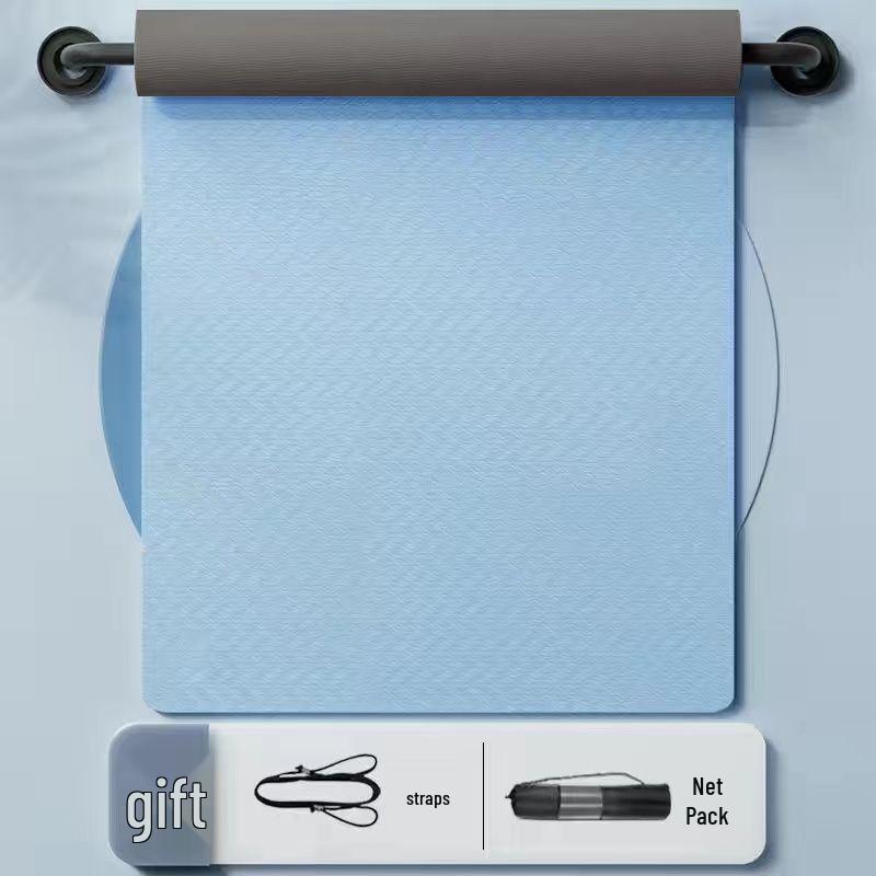 Budget Double-Sided Non-Slip Yoga Mat for Beginners - Minor Flaws 183x61cm with Strap 6mm