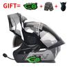 Bluetooth-Enabled Full Face Motorcycle Helmet With Dual Visors DOT 3C Certified All-Season Flip-Up Design Men Women