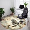 1PC Bird Office Round Area Rug, Mat Suitable For Office, Under Office Chairs Bedroom Living Room Home Decor, Room Deco