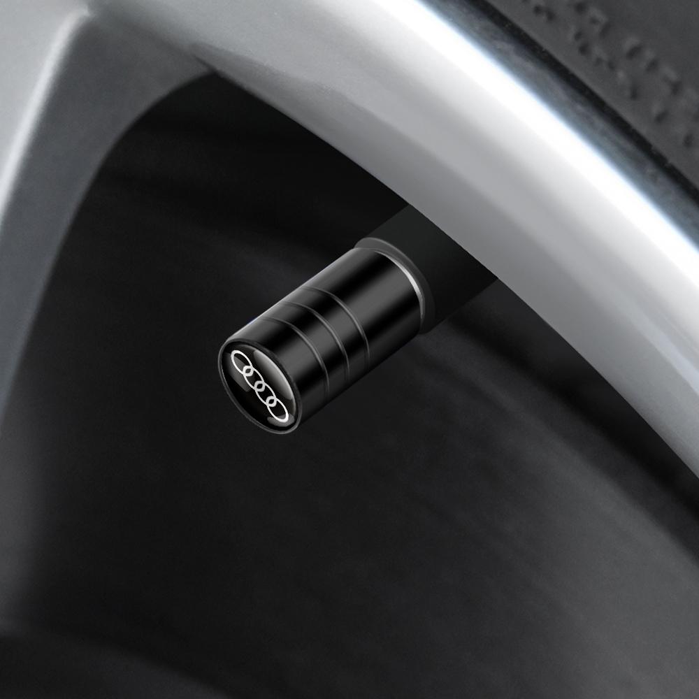 2026 3D Aluminum Car Wheel Tire Air Valve Dust Caps For Audi Sline Q1 Q2 Q3 Q4 Q5 Q6 Q7 Q8 B2 A1 A2 A3 A4 A4L A5 A6 A7 A8 A8L TT B4