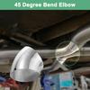 M METERXITY OD 45 Degree Mandrel Bend mm 304 Stainless Steel Exhaust Elbow for Vehicle Modification Exhaust Stair Handrail 106 mm Height 4-Pack 4"
