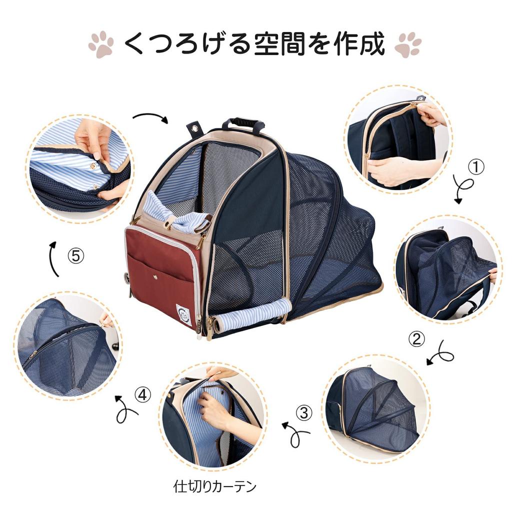 WinSun Expandable and Foldable Dog and Cat Carrier Backpack for Small and Medium Spacious and Portable Pet Carrier Backpack for Dogs and Perfect for