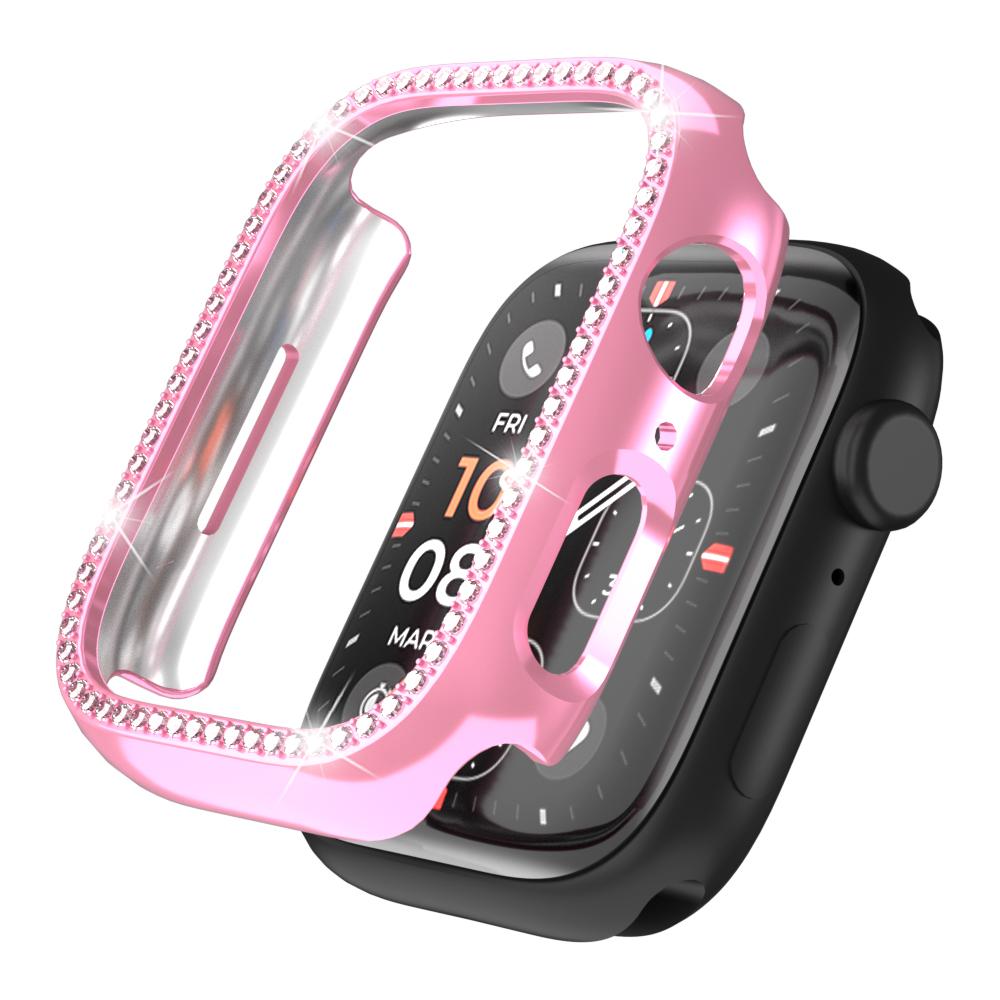 For Apple Watch Ultra 3/Ultra 2/Ultra 49mm Rhinestone Decor Hollow Out Electroplating PC Watch Case