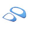 Blue Carbon Fiber Door Switch Button Decoration Sticker For Corvette C6 2005-13