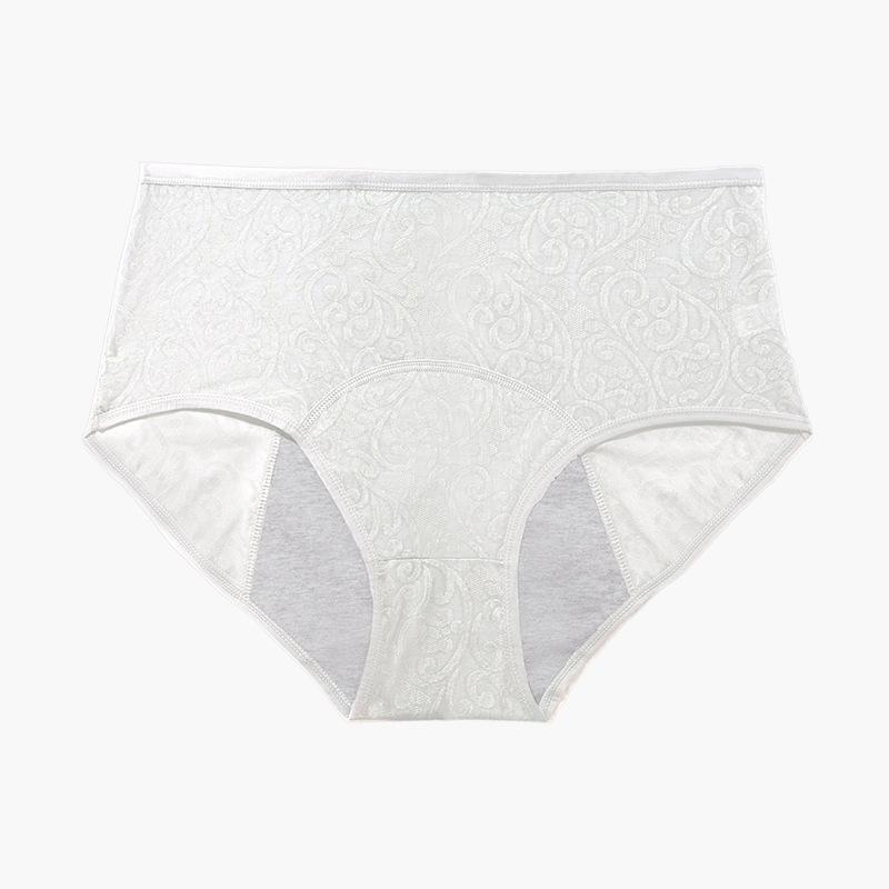 Mid-waist Breathable Large-size Physiological Underwear, Simple Solid Color Versatile Women's Postpartum Menstrual Briefs