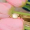 Dongdaemun Moonstone Opal Ring Niche Design Exquisite Light Luxury High-End Gem Open Ring Women