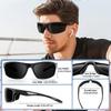 Occhiali da sole sportivi, Occhiali da sole sportivi polarizzati con protezione UV400 e montatura infrangibile in TR90 per Pesca, Guida, Golf, Corsa, Ciclismo, Campeggio Nero
