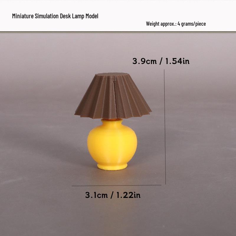 1:12 Miniature Colorful Bedside Table Lamp for Dollhouse Decor