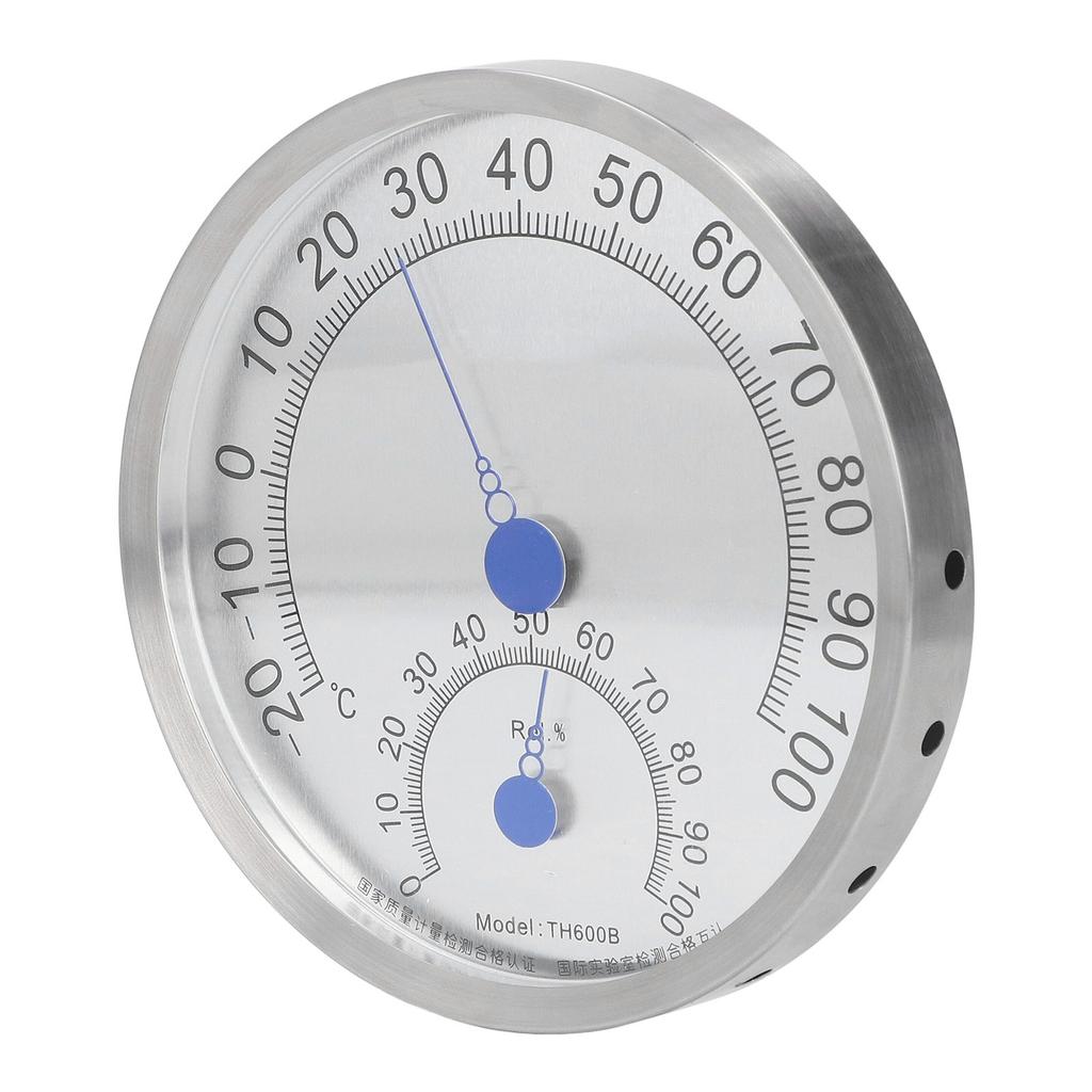 Rundes Thermometer Edelstahl Wasserdicht Hitzebeständig Thermometer Hygrometer für Außen Ohne Halterung