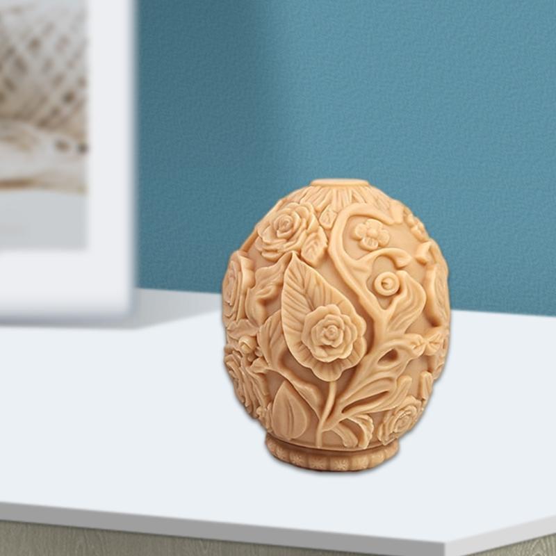 3D Flower Eggs Silicone Candle Molds for Epoxy Resin Handmade Candle Soap Floral Fondant Molds Chocolate Silicone Molds