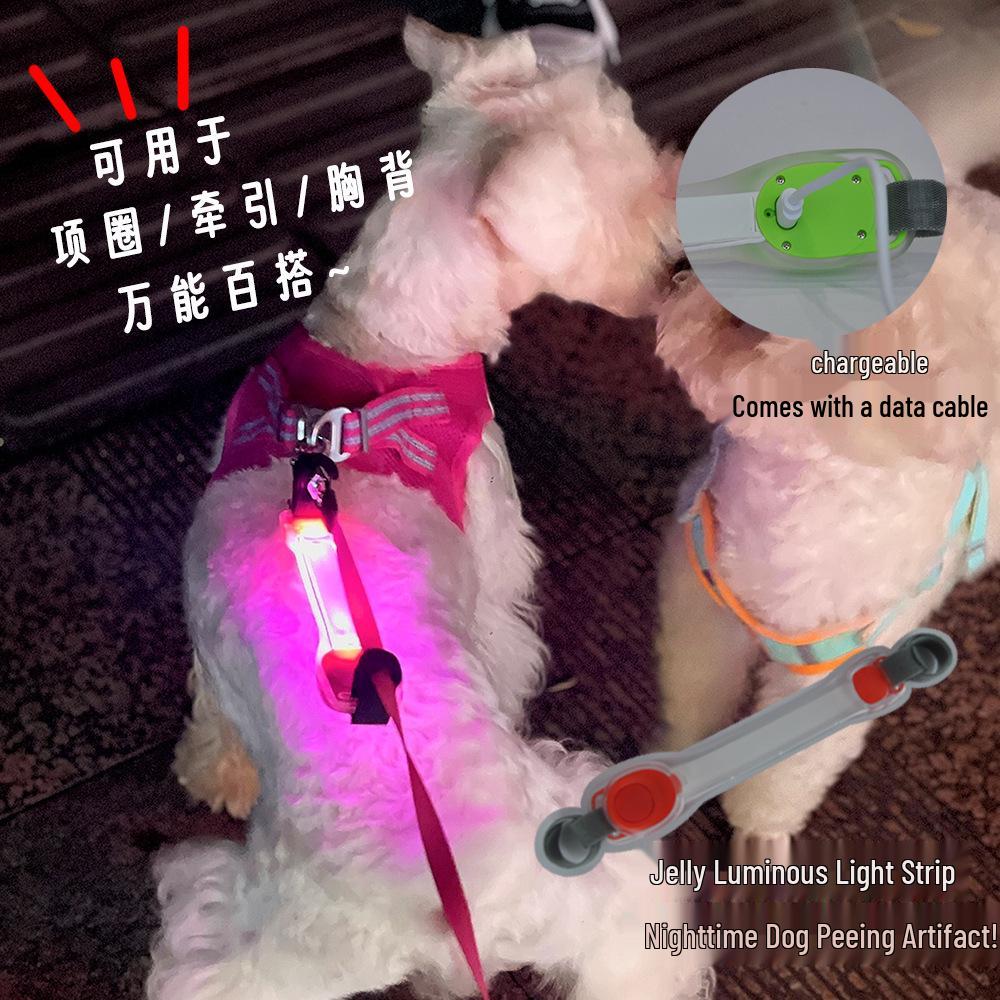 

Universal Pet Luminous Band: Night Safety Collar Leash for Cats and Dogs PVC Strap Yellow