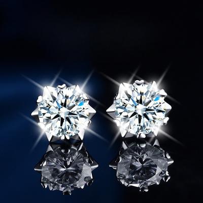 Pendientes de copo de nieve para mujer, ligeros, lujosos, con diseño de nicho, con destellos de diamantes, modernos y sencillos pendientes de circonita.