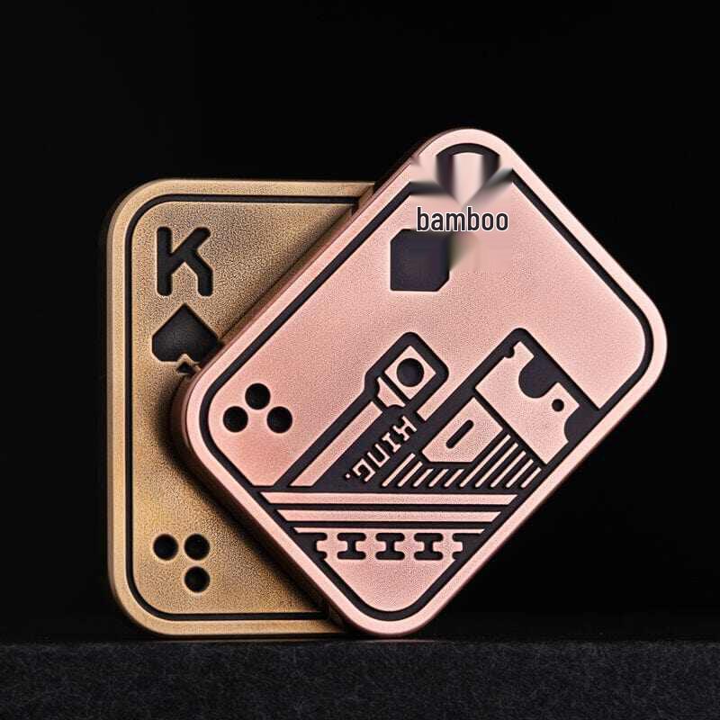 EDC Spade AK Push Card Metal Spinner Toy with Magnetic Handle