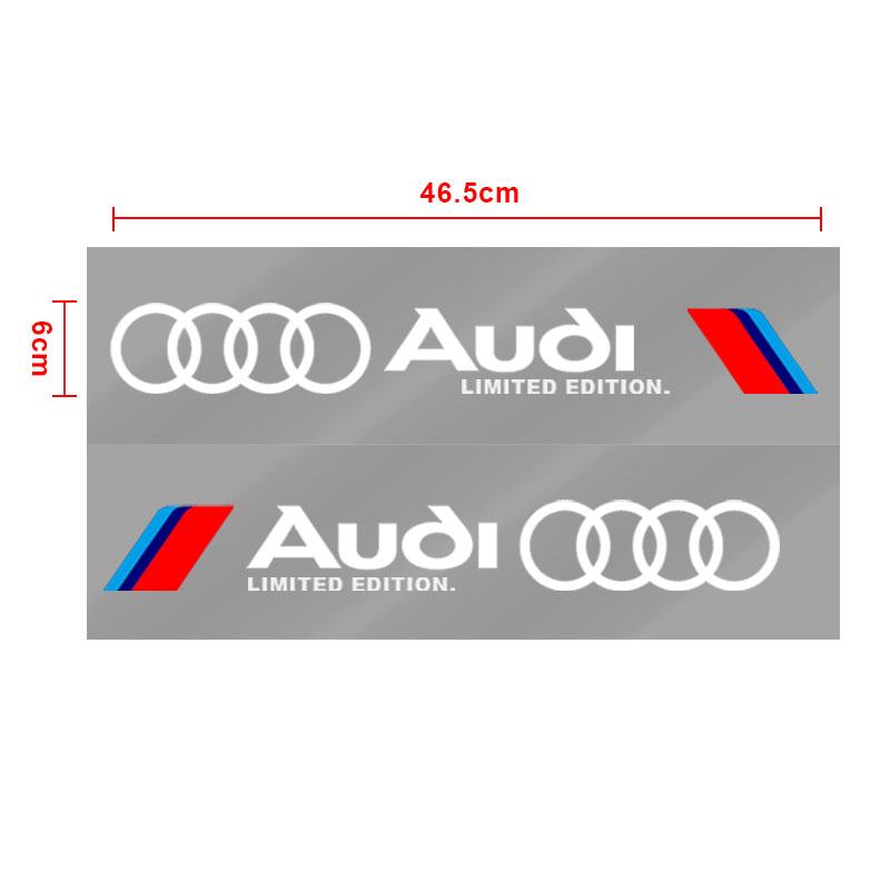 2Pcs Car Body Decoration Stickers Door Personalized Sporty Stickers For Audi A3 A4 B8 8P 8V A6 C7 A5 Q5 B7 B6 B9 QUTTRO RS Q3 Q7 S3 S4 S5 S6 S8