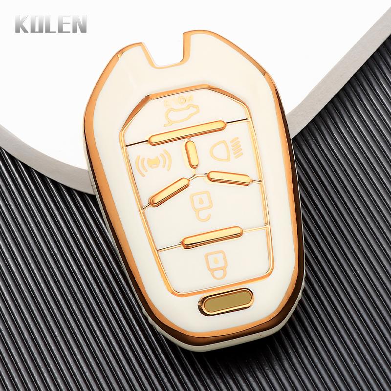 

New Tpu Car Remote Key Cover Case Shell Fob For Ssangyong Rexton Y400 Y450 G4 Key Protective Accessories Keychain Holder Keyless