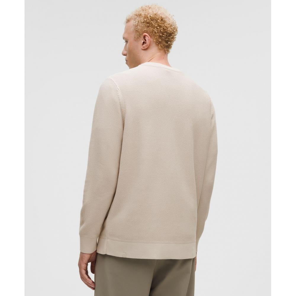 Lululemon Textured Knit Crewneck Sweater Dove Grey