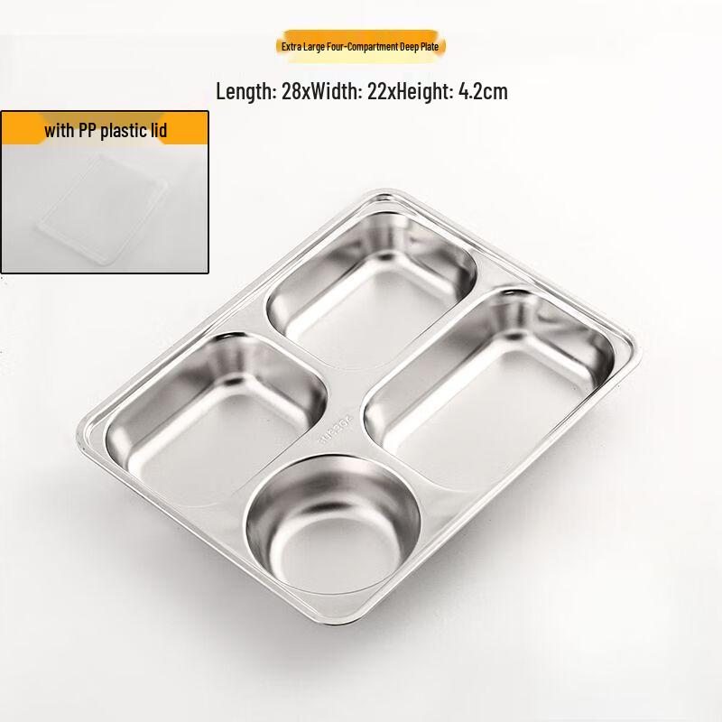 Stainless Steel Divided Lunch Tray
