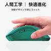 memzuoix Wireless Ergonomic for Long 1400DPI Optical USB Receiver 5 Compatible with Chrome Dark Green Mouse, 2.4GHz, Design, Fatigue-Free Use,