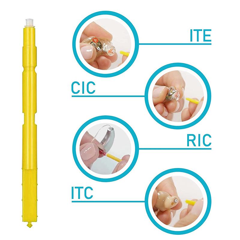 Hearing Aids Wax Guards Filters Aid Replacement Parts Supplies Cleaning Kit Easy-Open Blue Container Cleaning Tool