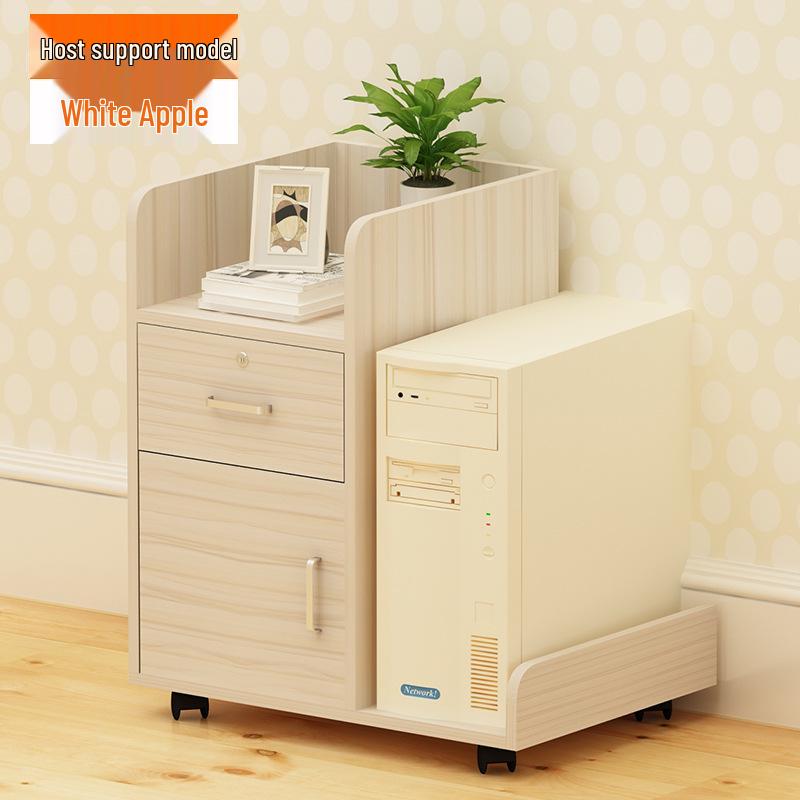 Mobile Lockable Filing Cabinet with Three Drawers - Floor-standing Storage for Office or Bedside
