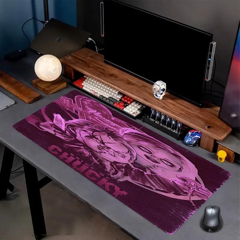 Chucky Print Mouse Pad, Anti‑Slip Desktop keyboard Mat, for PC Laptop Gaming Working Daily Use, Cool Festival Surprise Gift