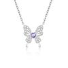 Sogno di una Notte di Mezza Estate Farfalla Viola Lusso Collana da Donna Clavicola