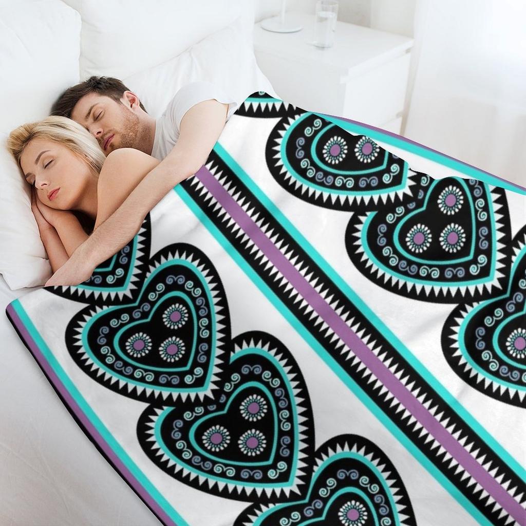 Traditional Hmong Embroidery Throw Blanket Bed Linens Personalized Gift Sofa Bed Summer Blankets