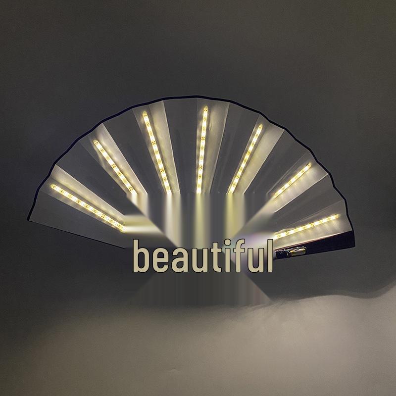 Luminous Foldable Glow Fan for Festivals & Raves