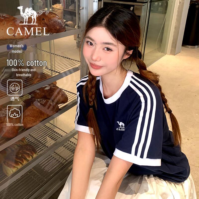 CAMEL Summer Cotton Short Sleeve T-Shirt L