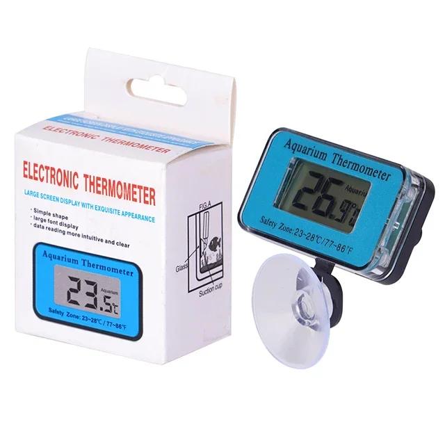 Новый аквариумный термометр водонепроницаемый ЖК-цифровой погружной термометр для аквариума с контролем температуры с присоской