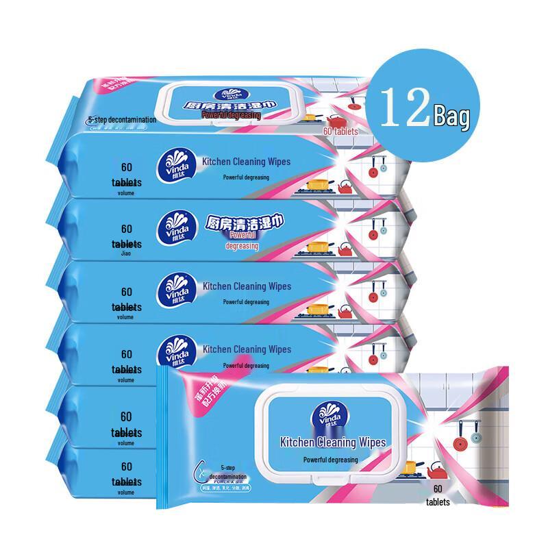Vinda Kitchen Wet Wipes Family Bulk Pack