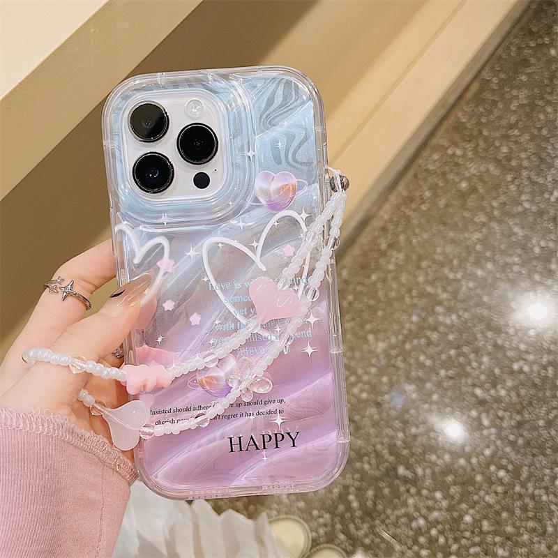 Zhitai iPhone Case for 16 Pro, Apple 14, and 15; Mirror Finish; Fits iPhone 12/11; Bracelet Style; Compatible with Xiaomi.
