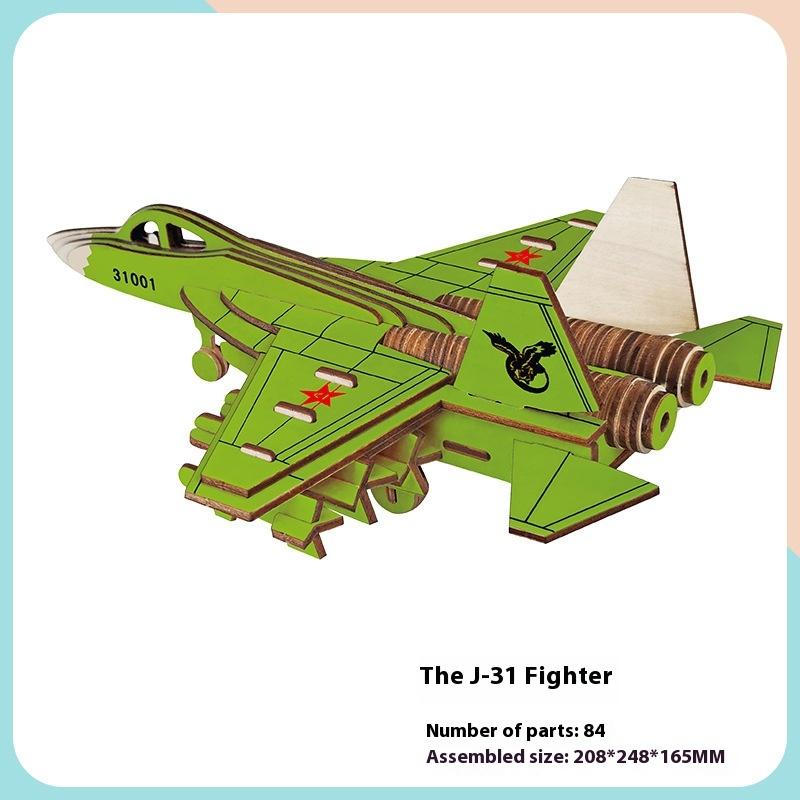 Simulation Wooden Toy Children's Handmade Educational Assembly 3d Three-dimensional Puzzle