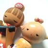 Kokeshi doll Retro wooden sosaku cute girls Japanese Kimono Ornament Japan