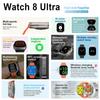 Fashion Smart Watch Men Series 8 Ultra 49mm 2.12 Inch High Refresh Rate Screen Watch NFC Compass Smartwatch